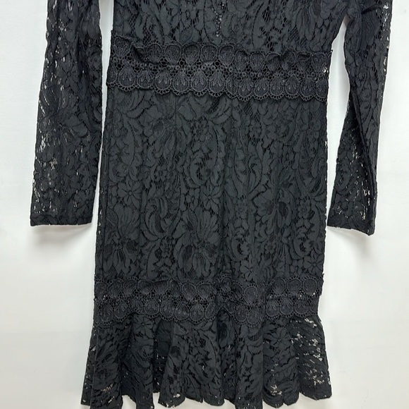 NWT YOINS short dress with lace and transparency size XS black - Picture 9 of 11